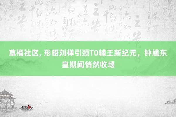草榴社区, 形昭刘禅引颈T0辅王新纪元，钟馗东皇期间悄然收场