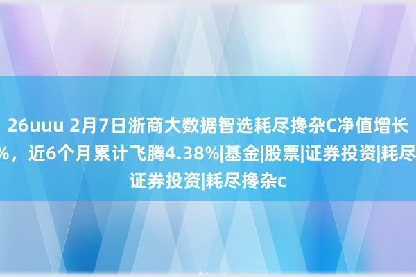 26uuu 2月7日浙商大数据智选耗尽搀杂C净值增长0.86%，近6个月累计飞腾4.38%|基金|股票|证券投资|耗尽搀杂c