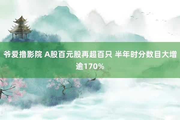 爷爱撸影院 A股百元股再超百只 半年时分数目大增逾170%